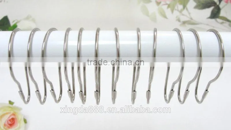 The gourd buckle shower curtain hooks/ stainless steel shower curtain hooks/simply design and high quality shower curtain hooks