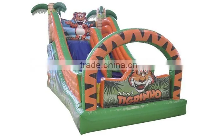 cheap inflatable slide tiger theme for children garden for sale