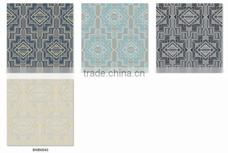 2016 printing pvc wallpaper, grape purple retro geometric wall decor for kitchen , home accent wall covering online