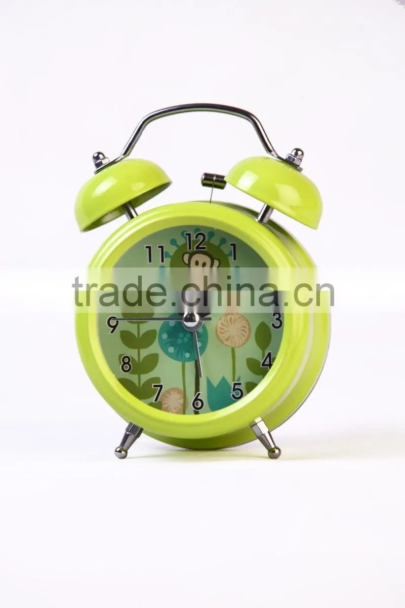 new prouduct colorful casting funny alarm clock with double ring bell