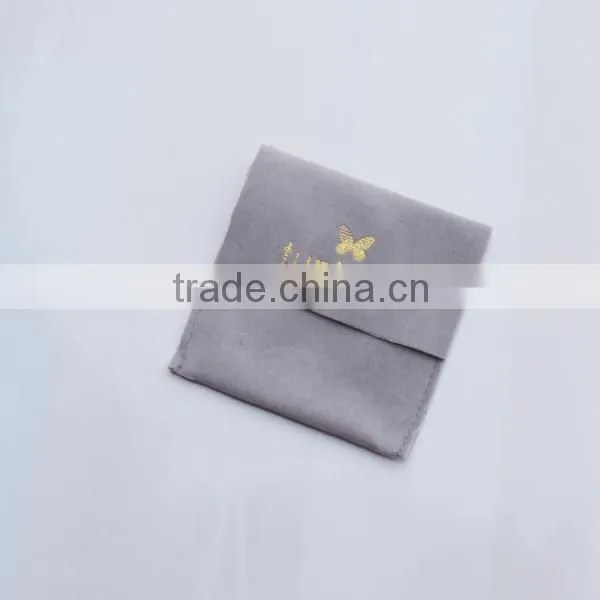 High-end velour smart phone bag with button