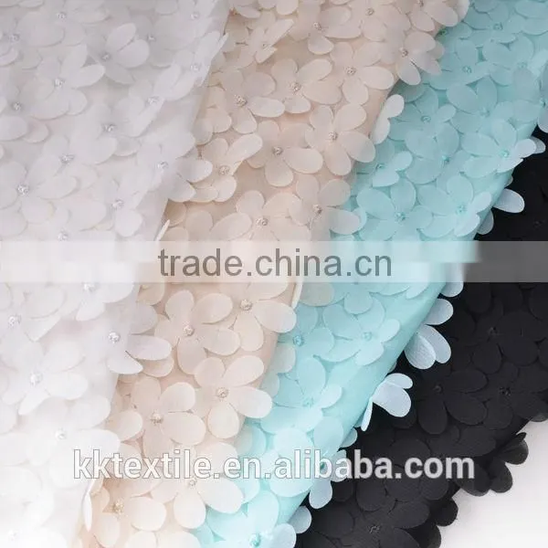 Hot sale in western country chiffon embroidery lace cloth fabric