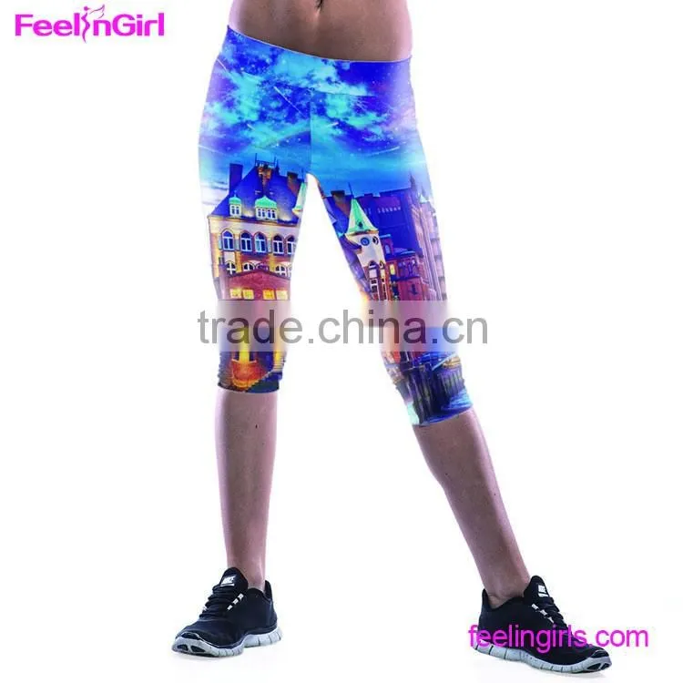 Polyester Microfiber Sports Wear Fabric Push Up Fitness Leggings