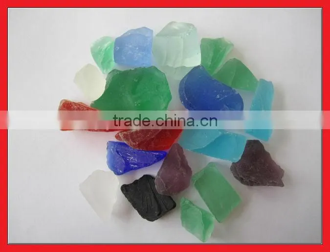 Tumbled glass rocks