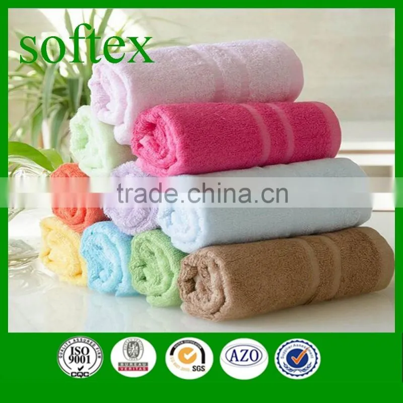 quick water absorption multi color bamboo fiber face washer towel