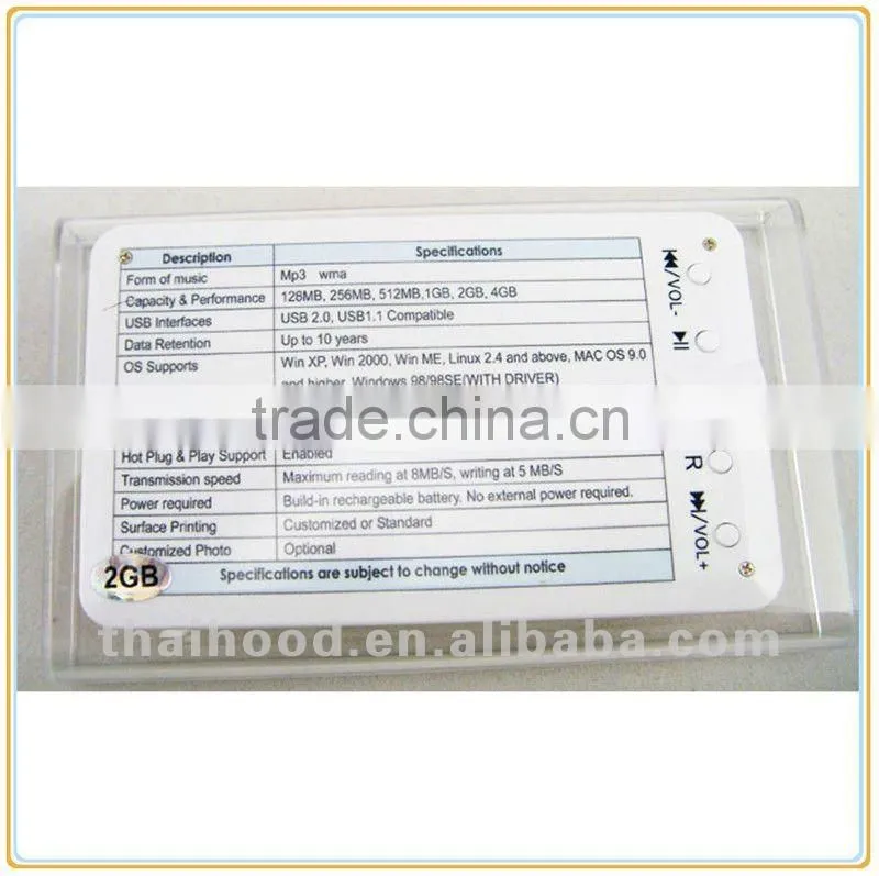Fashion Credit Card MP3 Digital Player