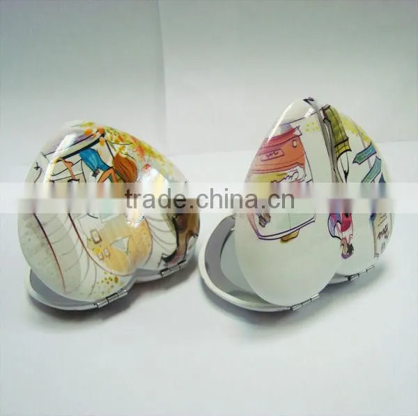 Heart-shaped Aluminum Pocket Mirror/Purse Mirror/Bag Mirror Fashionable