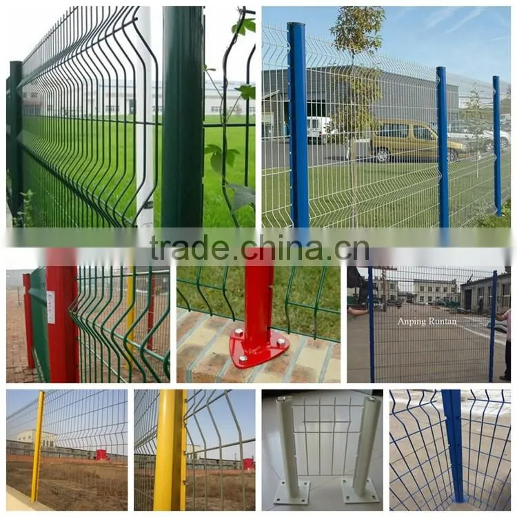 Hot dipped galvanized and pvc coated security 3D curved welded wire mesh fence