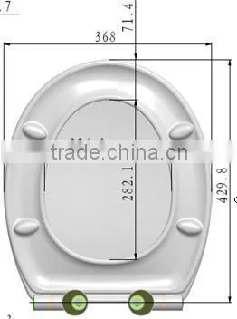 Universal shape toilet seat cover with soft close and quick release for your bathroom
