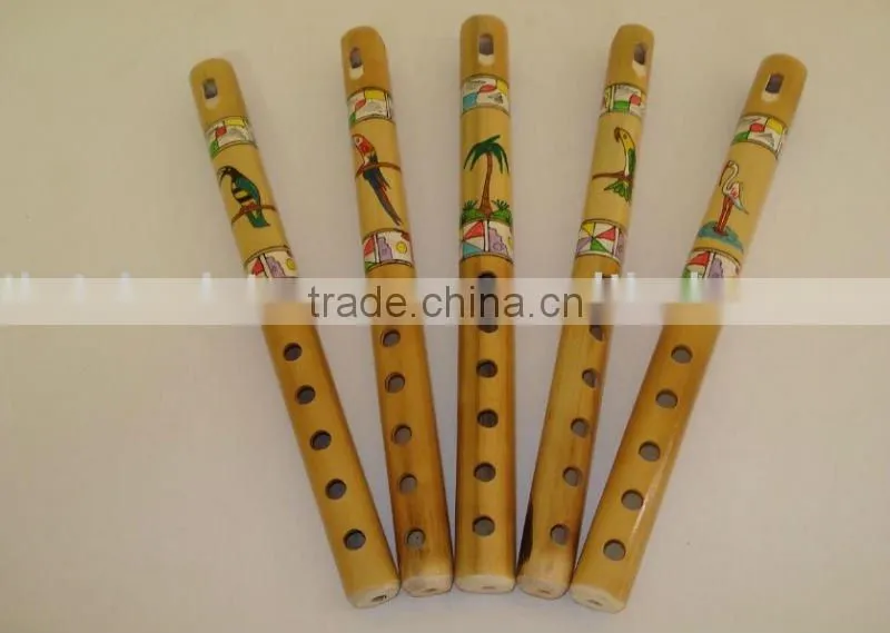 Peru Quality 25cm Colored Bamboo Flute
