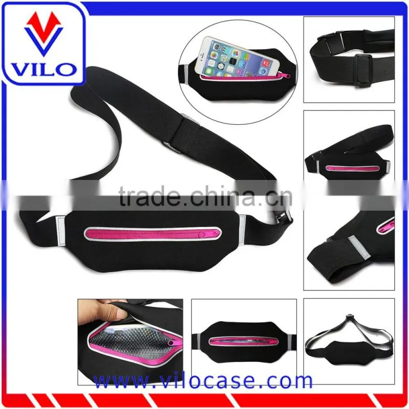 Neoprene sports waist running belt single pocket waist bag