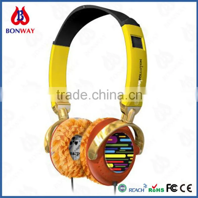 fashion design warm earmuff heaphones with plush earmuff