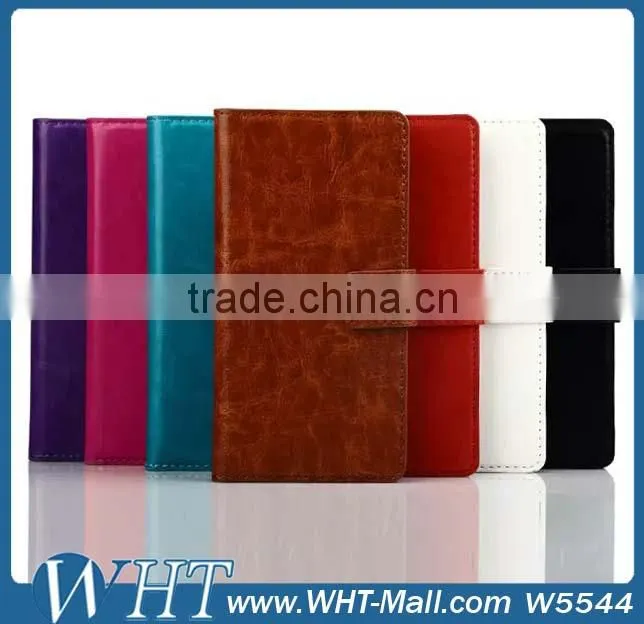 Leather Flip Cover Case for Sony Xperia M2 S50h Credit Card Slots Wallet Leather Case