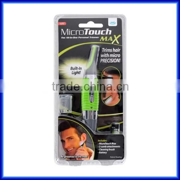 Multifuction 2 in 1 pocket size travel nose hair trimmer, personal care stainless steel blade ear and facial hair trimmer