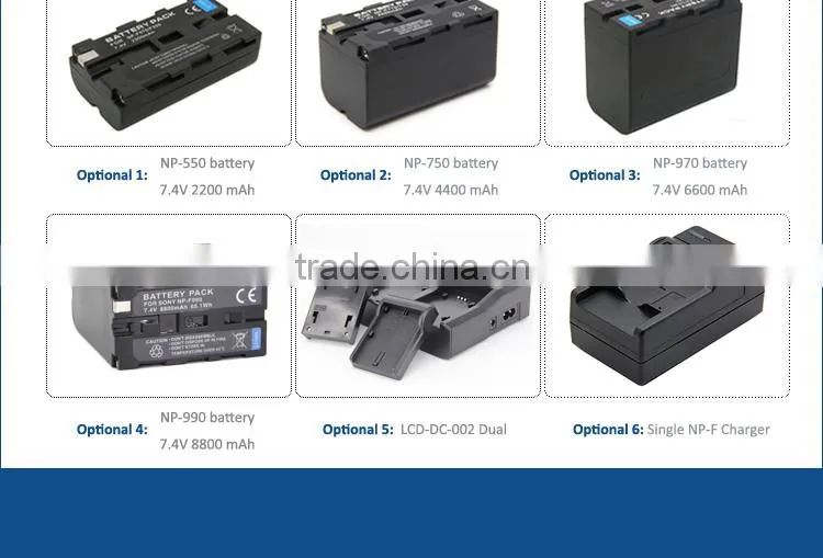 Latest professional fast rapid double charger for NP-F970 camcorder battery with 2A output