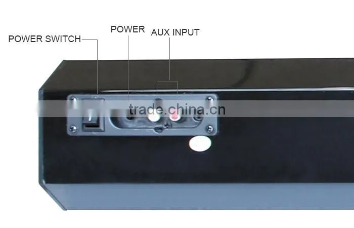 Factory price manufacture slim ABS home theatre system soundbar with fm radio
