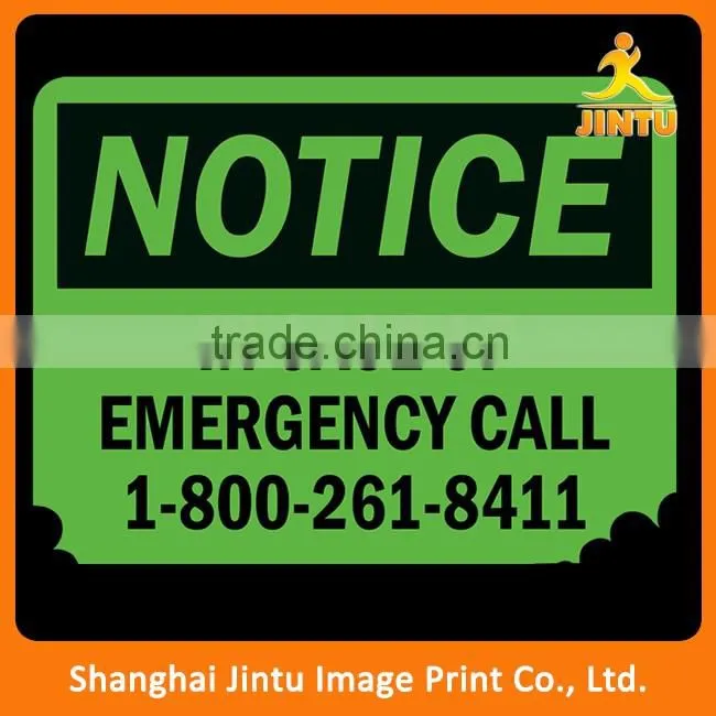 Custom vinyl luminous sticker die cut glow in dark decal