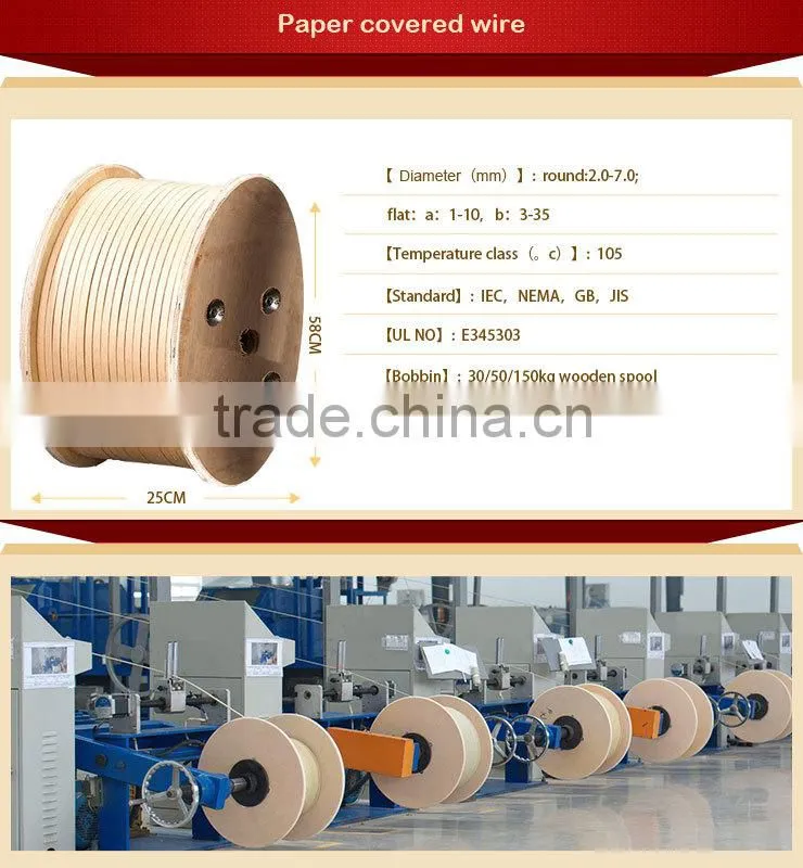 Oil-immersed transformer windings Kraft Paper Covered Wire
