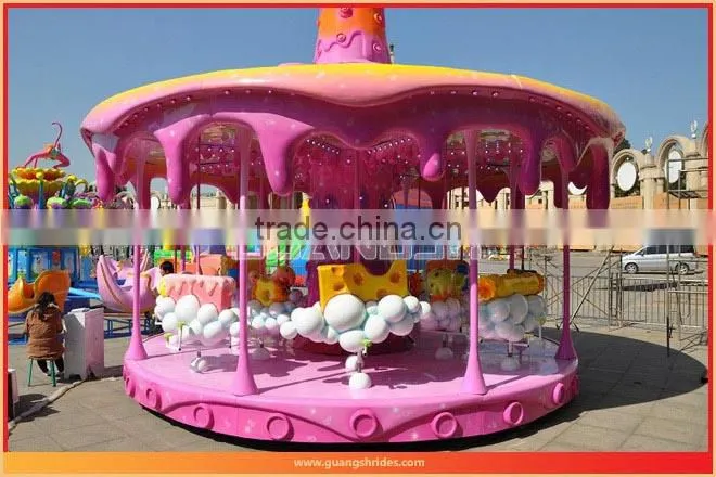 Happy carousel! China manufacture sweet worm merry go round playground for kids