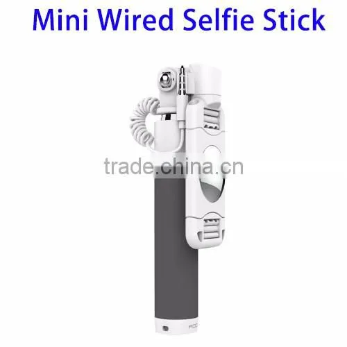China New Innovative Product Mini Wired Selfie Stick, Pocket Selfie Stick