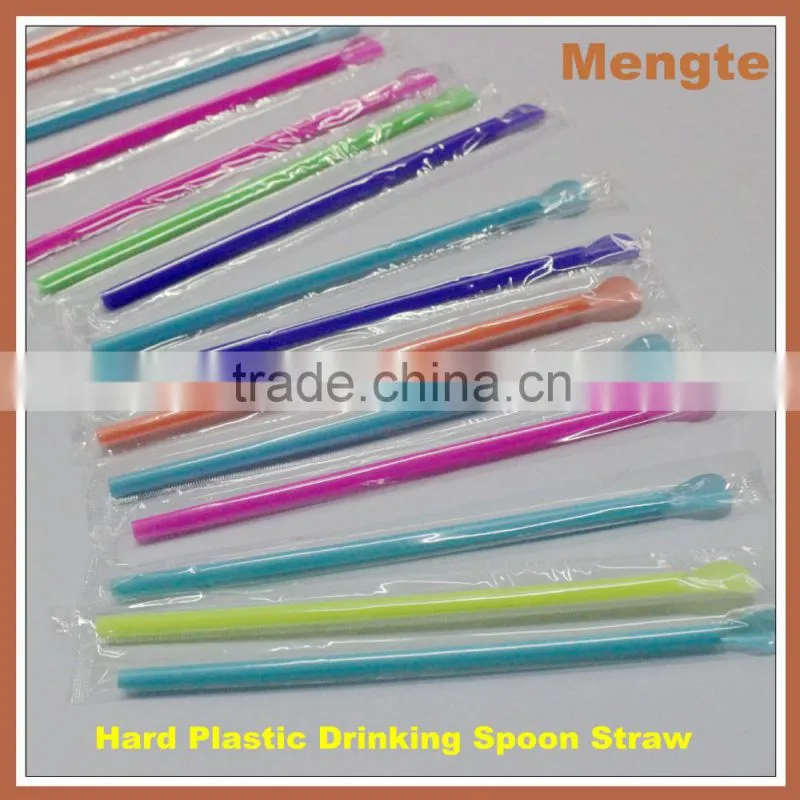 High Quality Hard Plastic Solid Spoon Drinking Straw