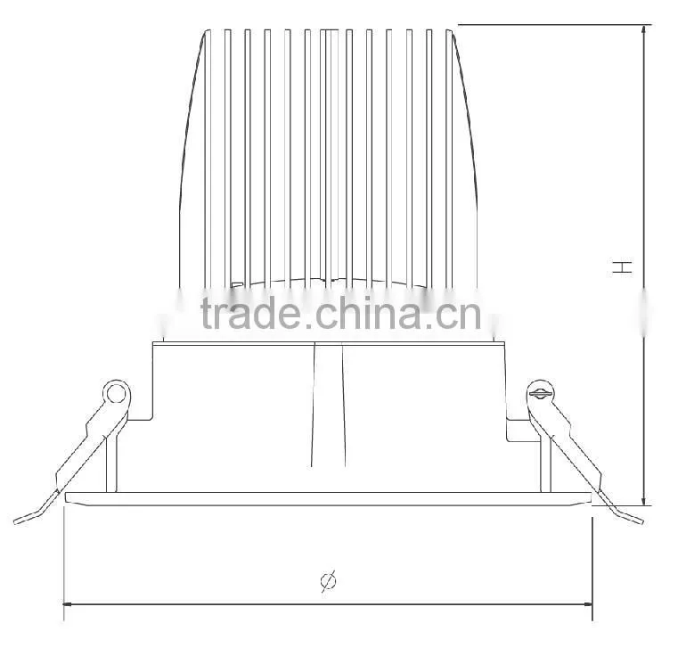 16w ip44 led downlight antiglare downlight