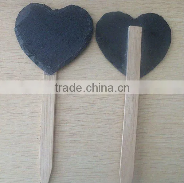slate wooden plant marker