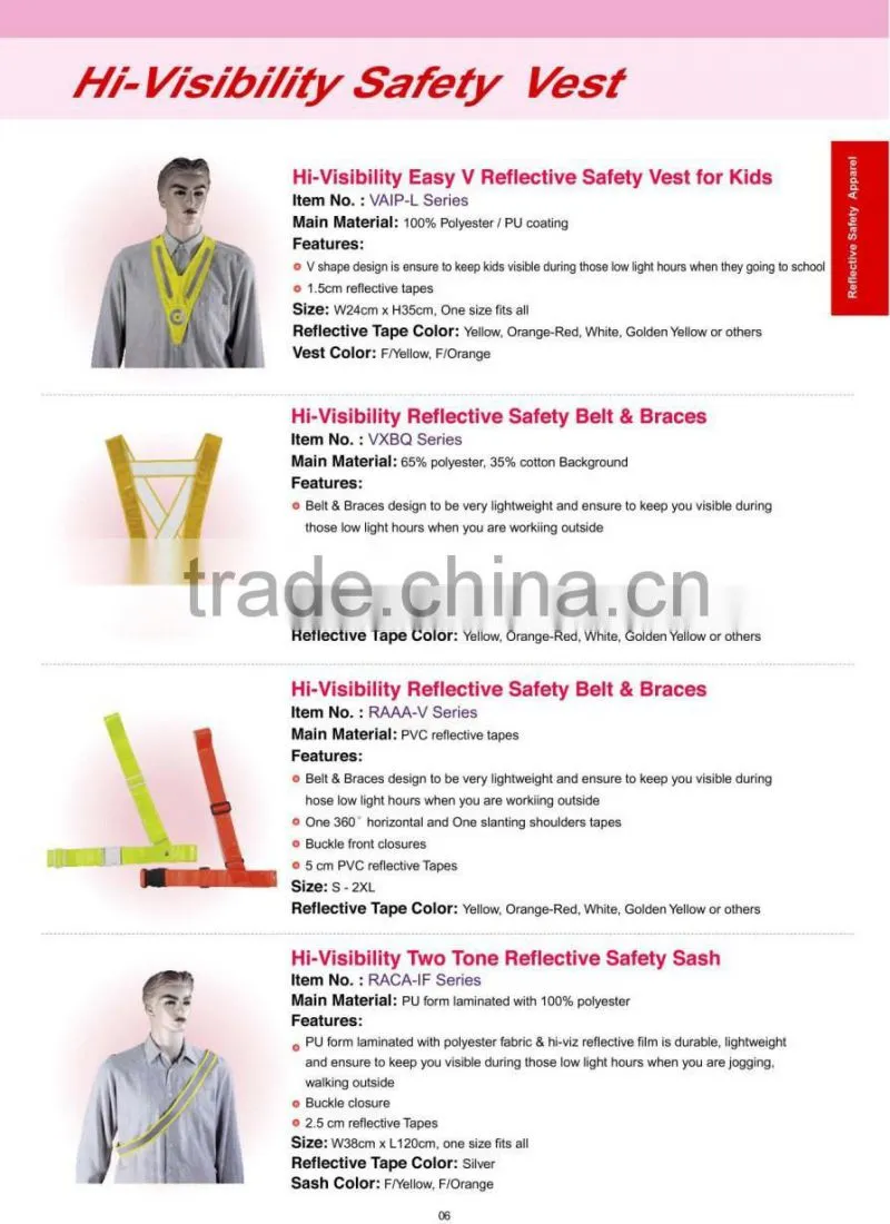 Hi-Visibility LED safety V type mesh reflective vest