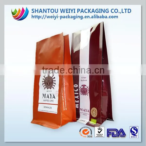 stand up coffee/food vacuum plastic bag