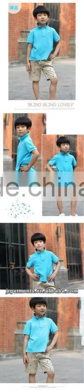 EMB kids polo shirts wholesale pure coulor t-shirt wih short sleeve