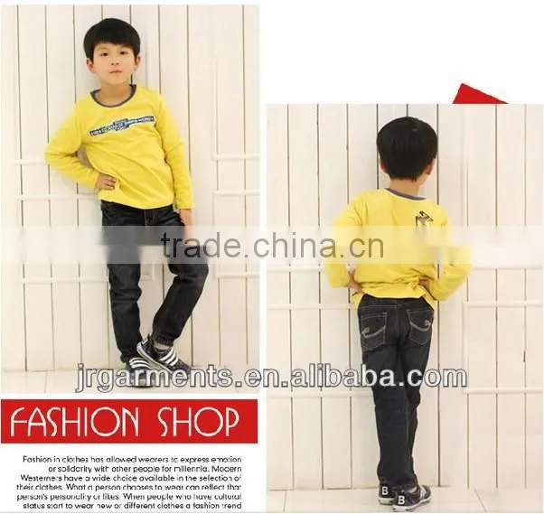 Factory sale Children's Puff Printed Boy's Clothing long sleeve T Shirts in Plus size