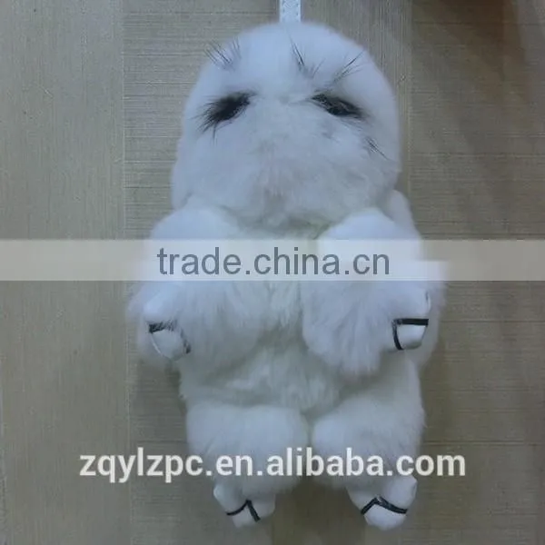 Plush rabbit keychain