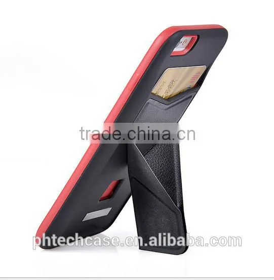 New Design for iPhone 6 Back Cover Leather Case with Card Slot, Card Slot Back cover case