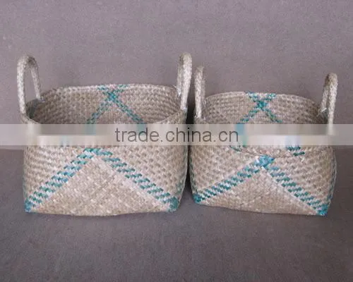 Vietnam Seagrass Basket For Storage and Home Decoration