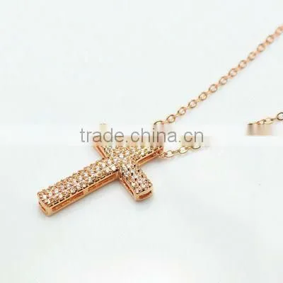 925 Silver CZ Cross Pendant