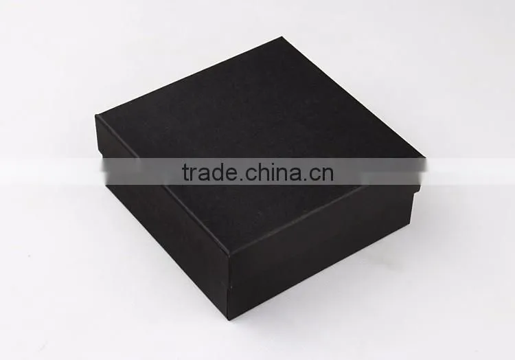 Custom grey board hat box black paper box for gift