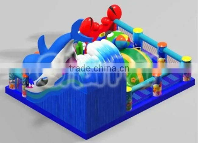 Giant laser tag inflatable water obstacle course/inflatable delphinus delphis/inflatable paintball obstacle