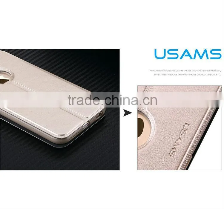 USAMS brand slip smart flip cover for iphone 6 4.7