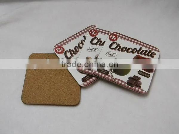 promotional square cork coaster