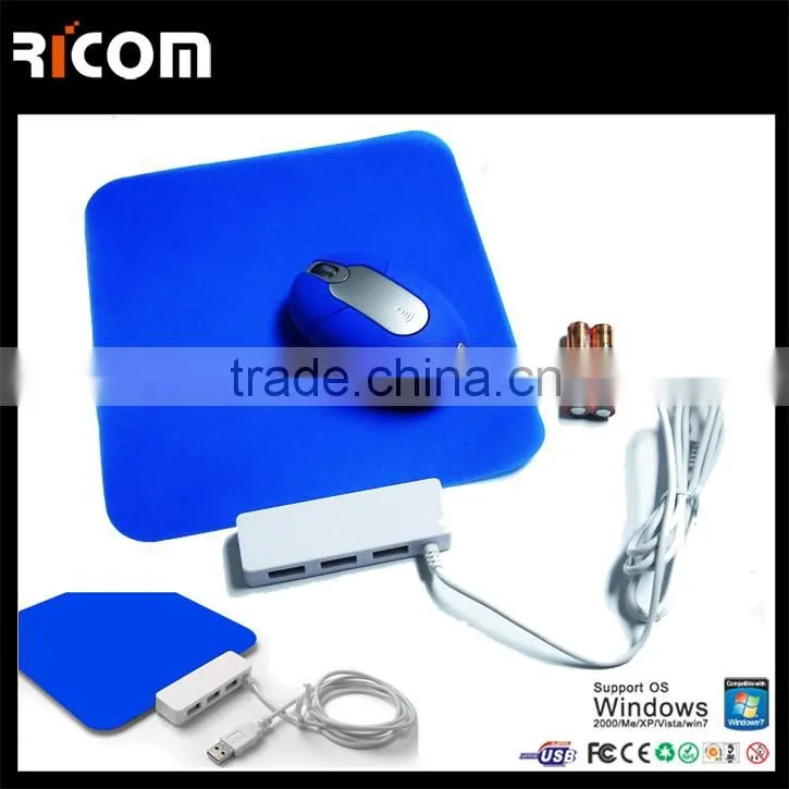silicone usb hub mouse pad,flexible mouse pad with usb hub,usb hub foldable mouse pad-MP201
