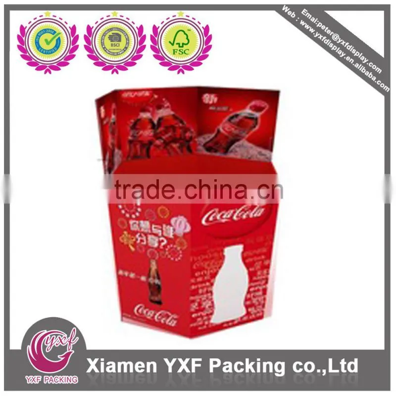 fashion cheap paper display dumpbins for drinks
