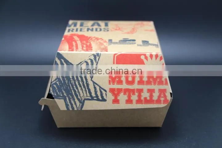 Disposable custom logo kraft paper lunch food box