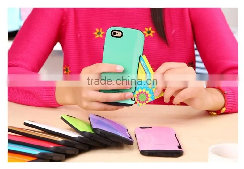 10 Colors Ballistic iFace 5th Innovation Soap Hybrid Case Wallet Card Holder Protector Case for iphone6/6s