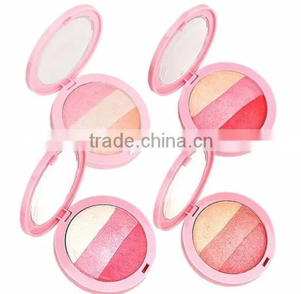 BY BANDA 3color/pcs Natural Face Blush Powder Blusher Longlasting Makeup Blusher