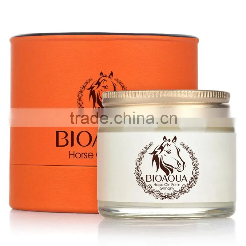 Hot Sale Skin Care Natural Whitening Moisturizing Face Beauty Cream, Horse Oil Cream