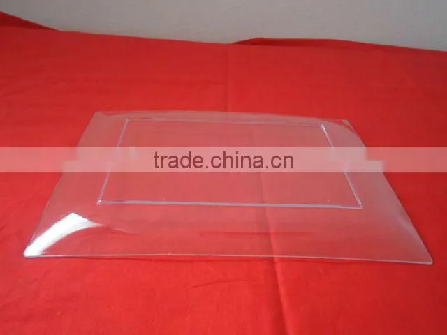 Disposable plastic rectangular plate