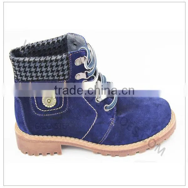 Brow Cow Suede Low Heel LadyAnkle Boots