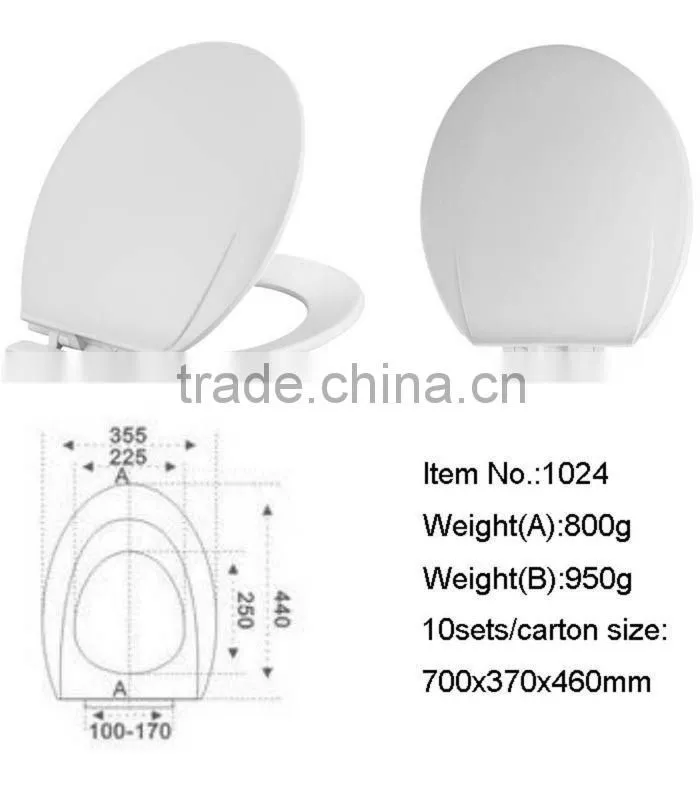 1024 round water closet cover plastic wc toilet set wc