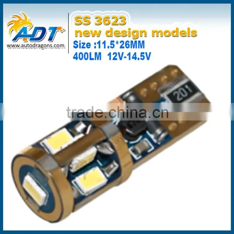 New style 9-30V 420lm 3623 chips gold canbus white smd led lamp for car, truck