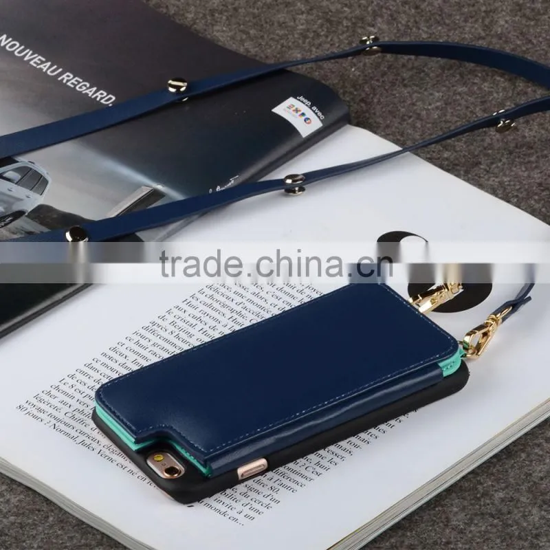 C&T Metal Chain Premium Flip Folio Purse Handbag PU Leather Case Cover For iPhone7